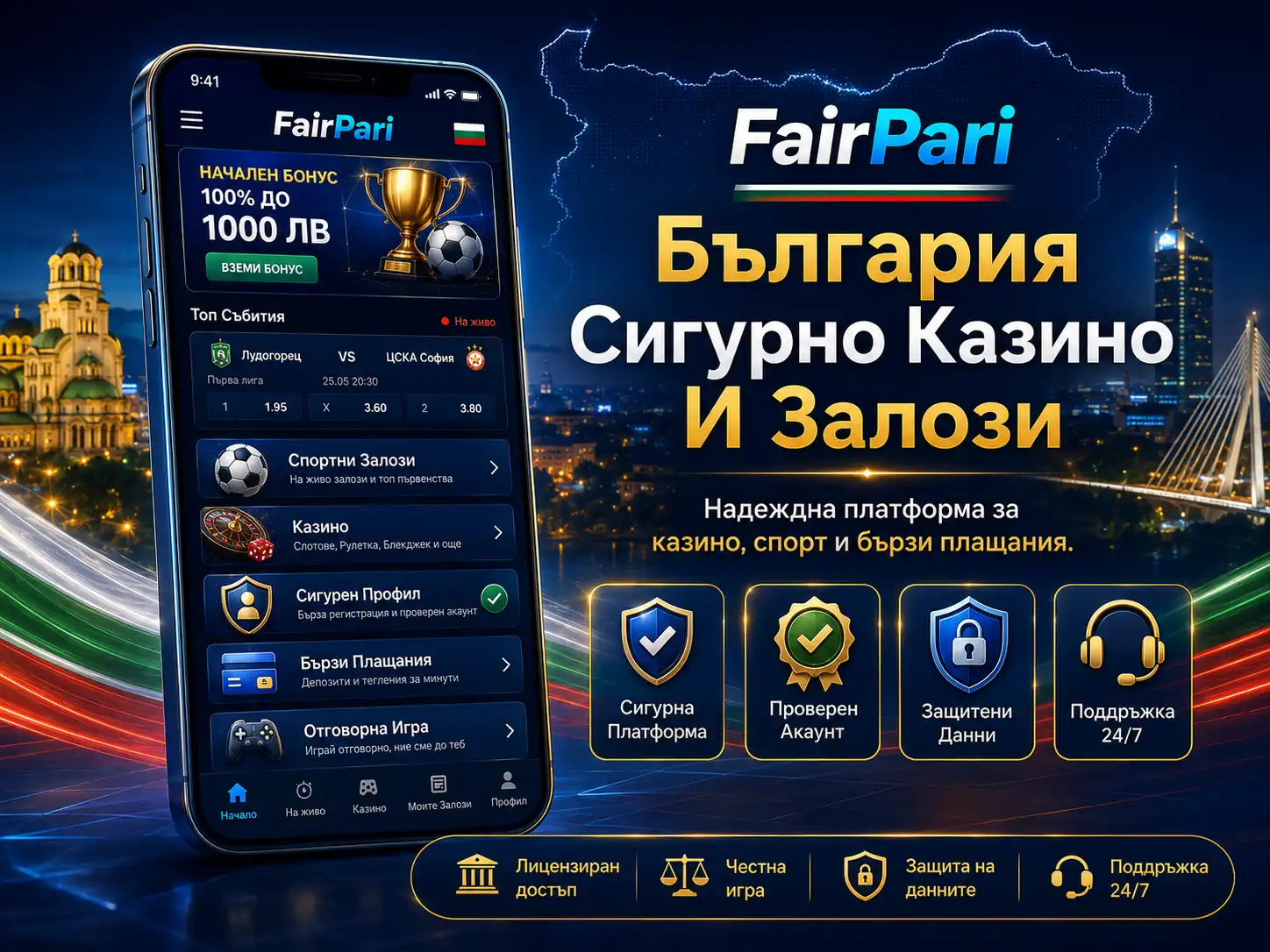 FairPari България Сигурно Казино И Залози С Лиценз От Кюрасао