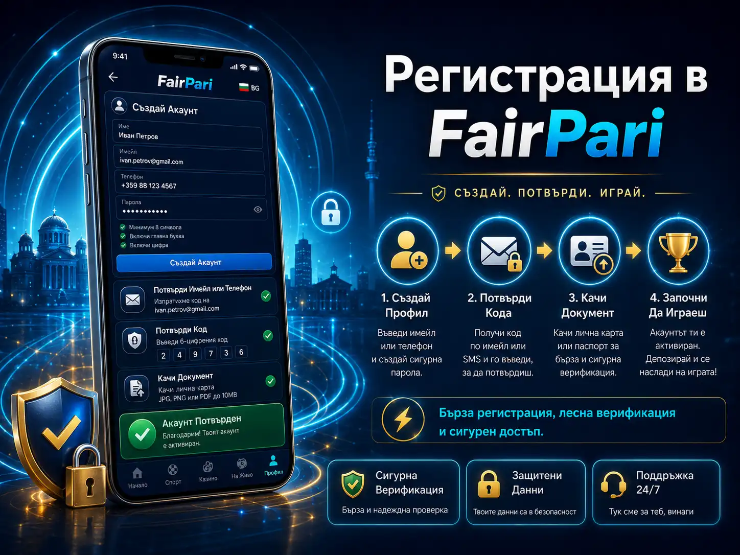 Регистрация в FairPari за 2 Минути: Ето Как да Започнете от България